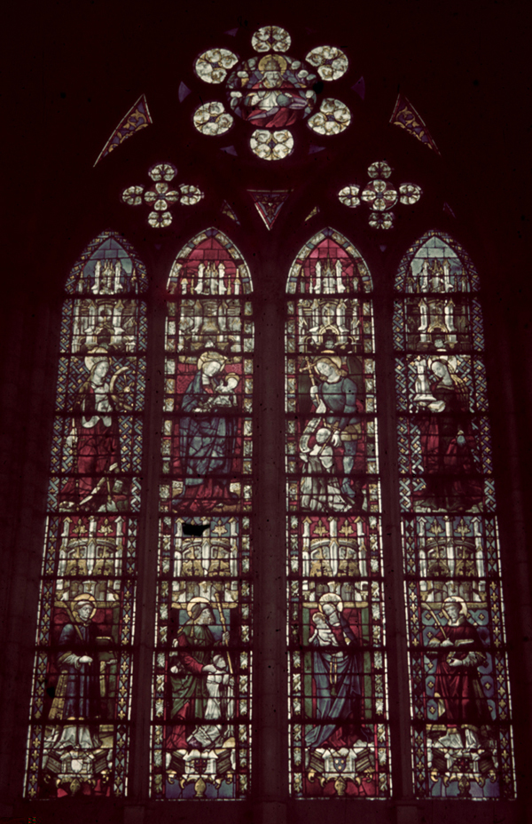 Nave, south, aisle bay window 4, full view