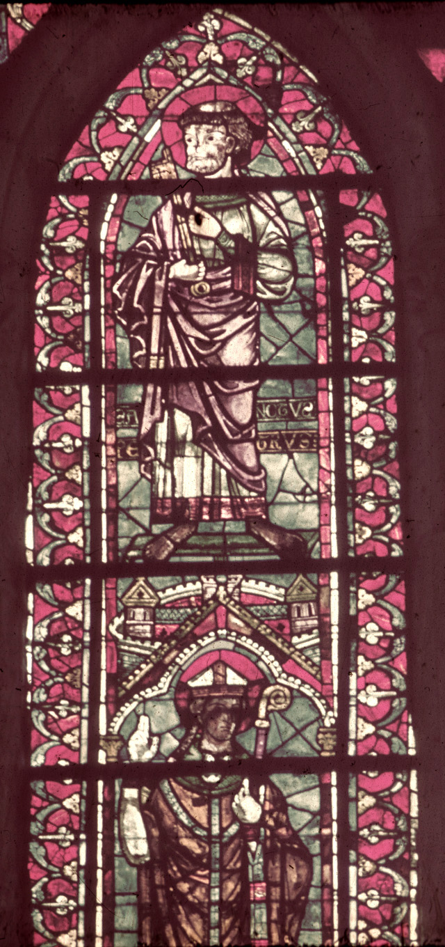 Apse, clerestory, southeast  window, lancet left
