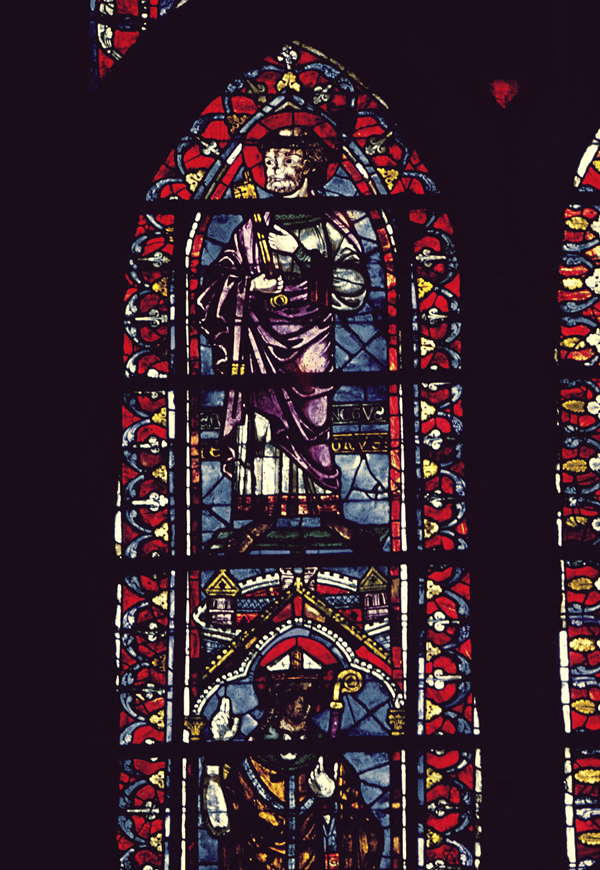 Apse, clerestory, southeast  window, lancet left