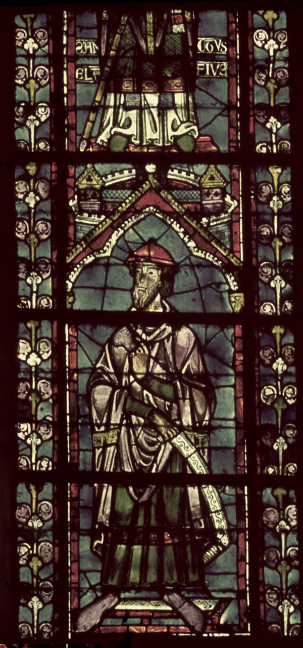 Apse, clerestory, northeast window, lancet right