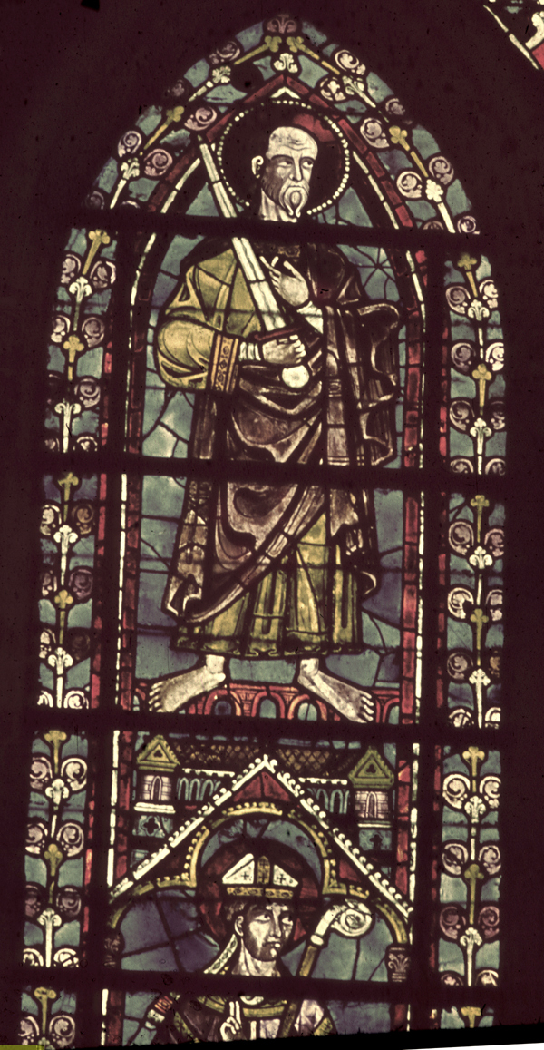 Apse, clerestory, northeast window, lancet right