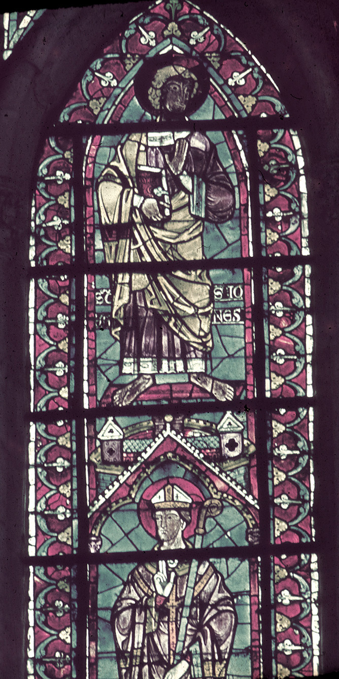 Apse, clerestory, northeast  window, lancet left