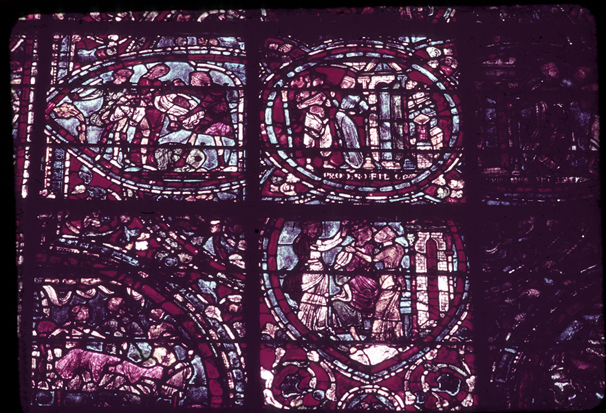 Transept north, wall west, bay 2