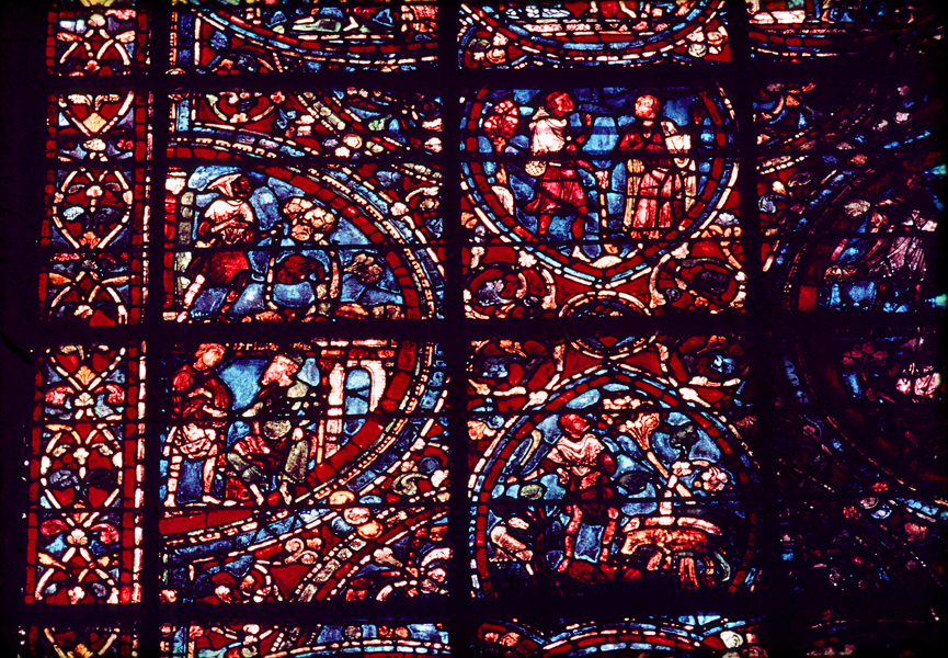 Transept north, wall west, bay 2