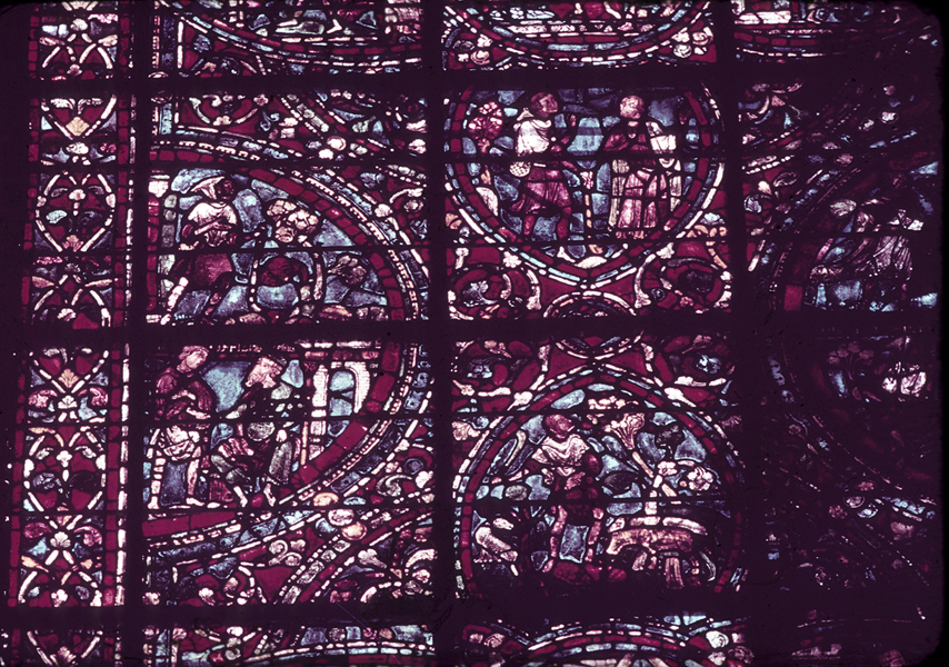 Transept north, wall west, bay 2