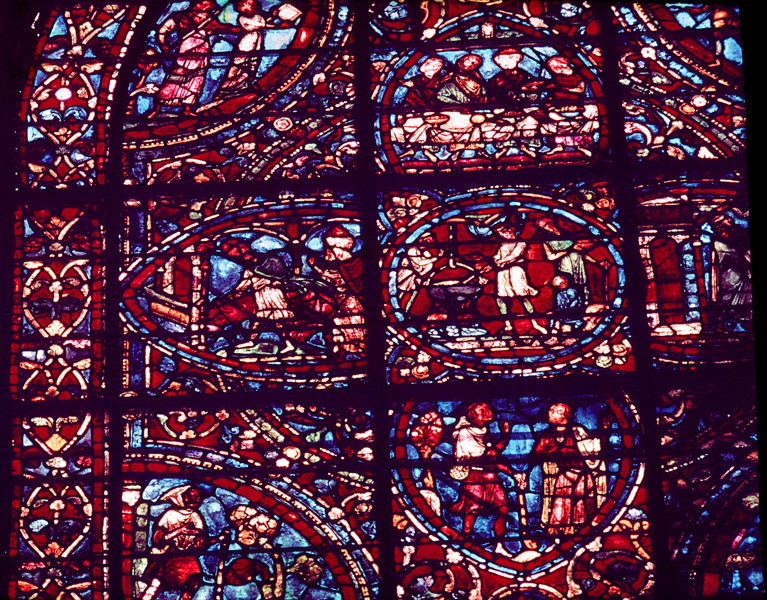 Transept north, wall west, bay 2