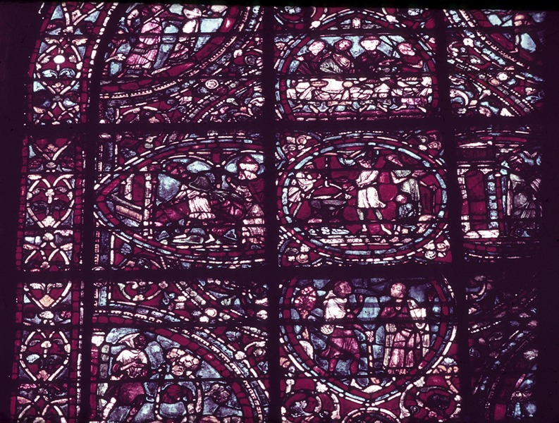 Transept north, wall west, bay 2