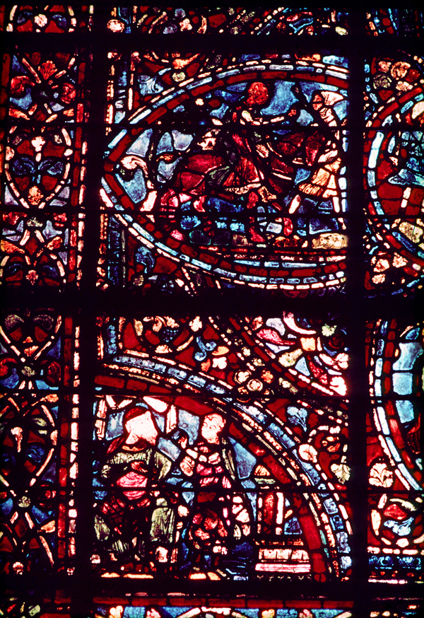 Transept north, wall west, bay 2