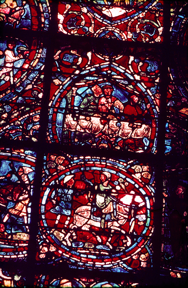 Transept north, wall west, bay 2