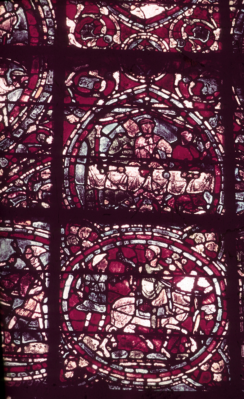 Transept north, wall west, bay 2