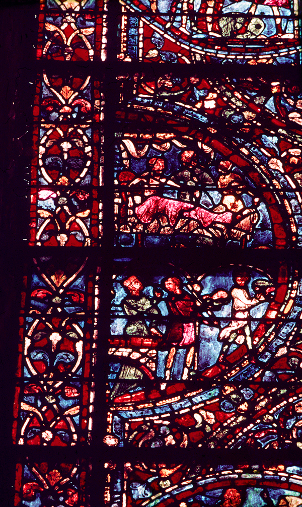 Transept north, wall west, bay 2