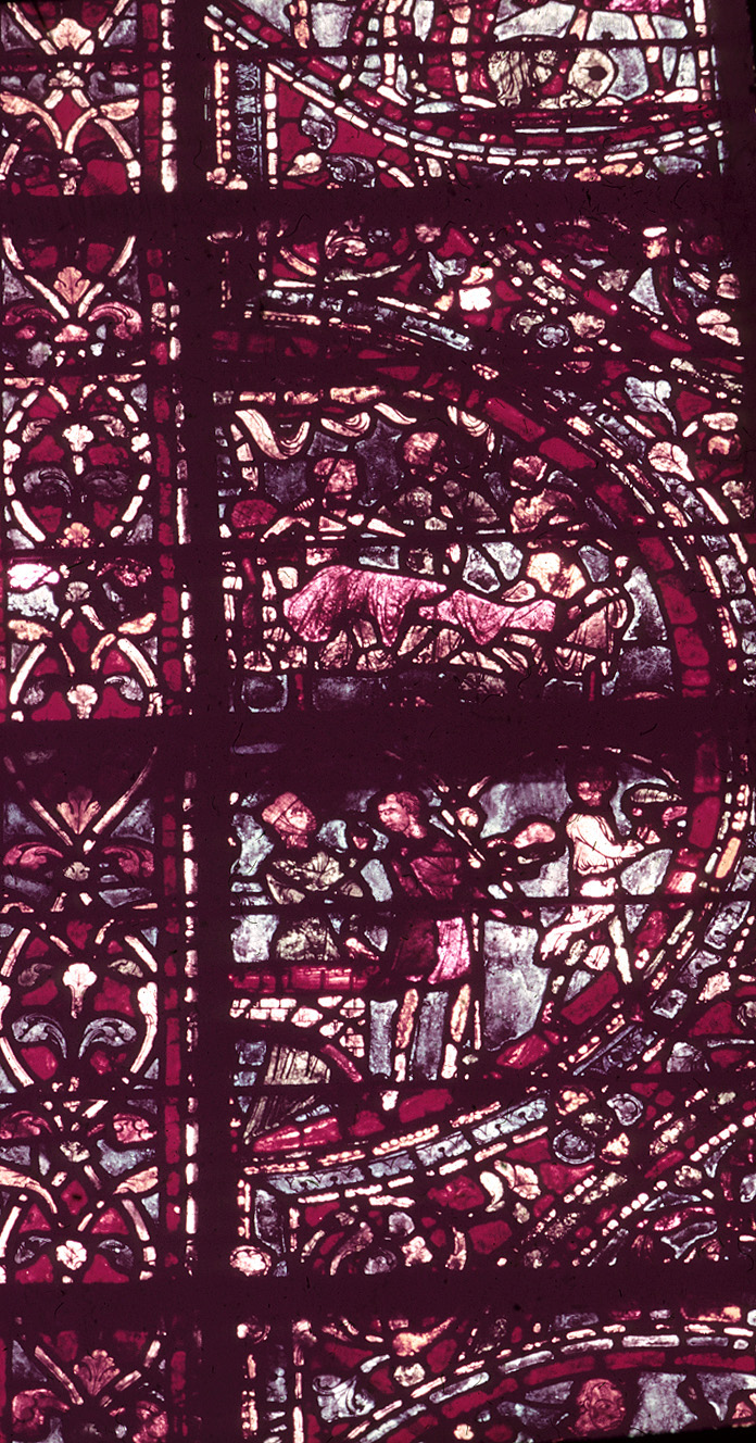 Transept north, wall west, bay 2