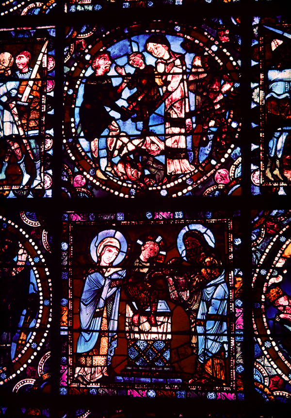 Nave, wall west, window, central