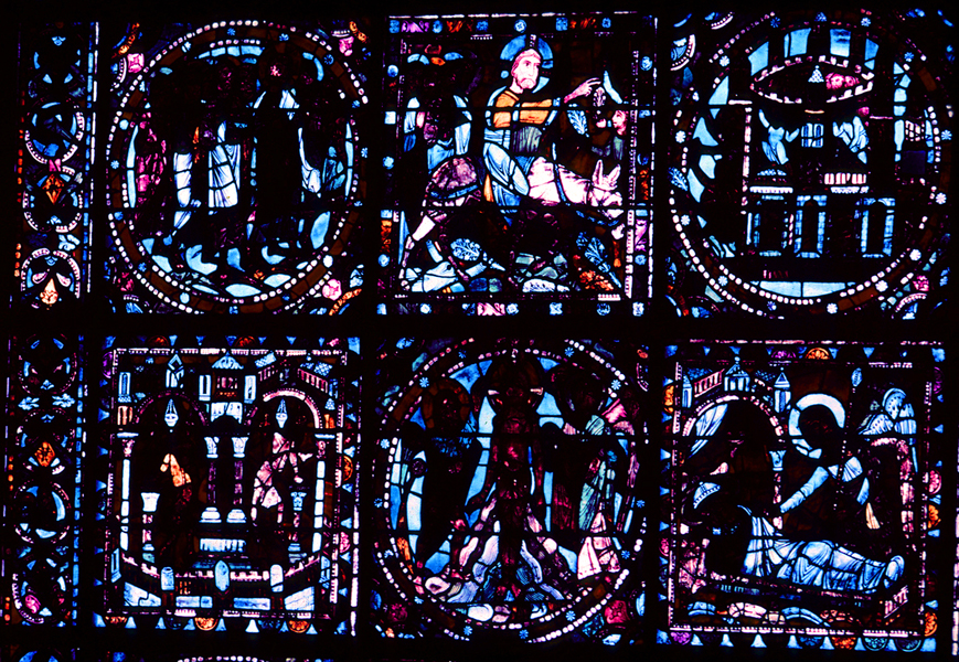 Nave, wall west, window, central