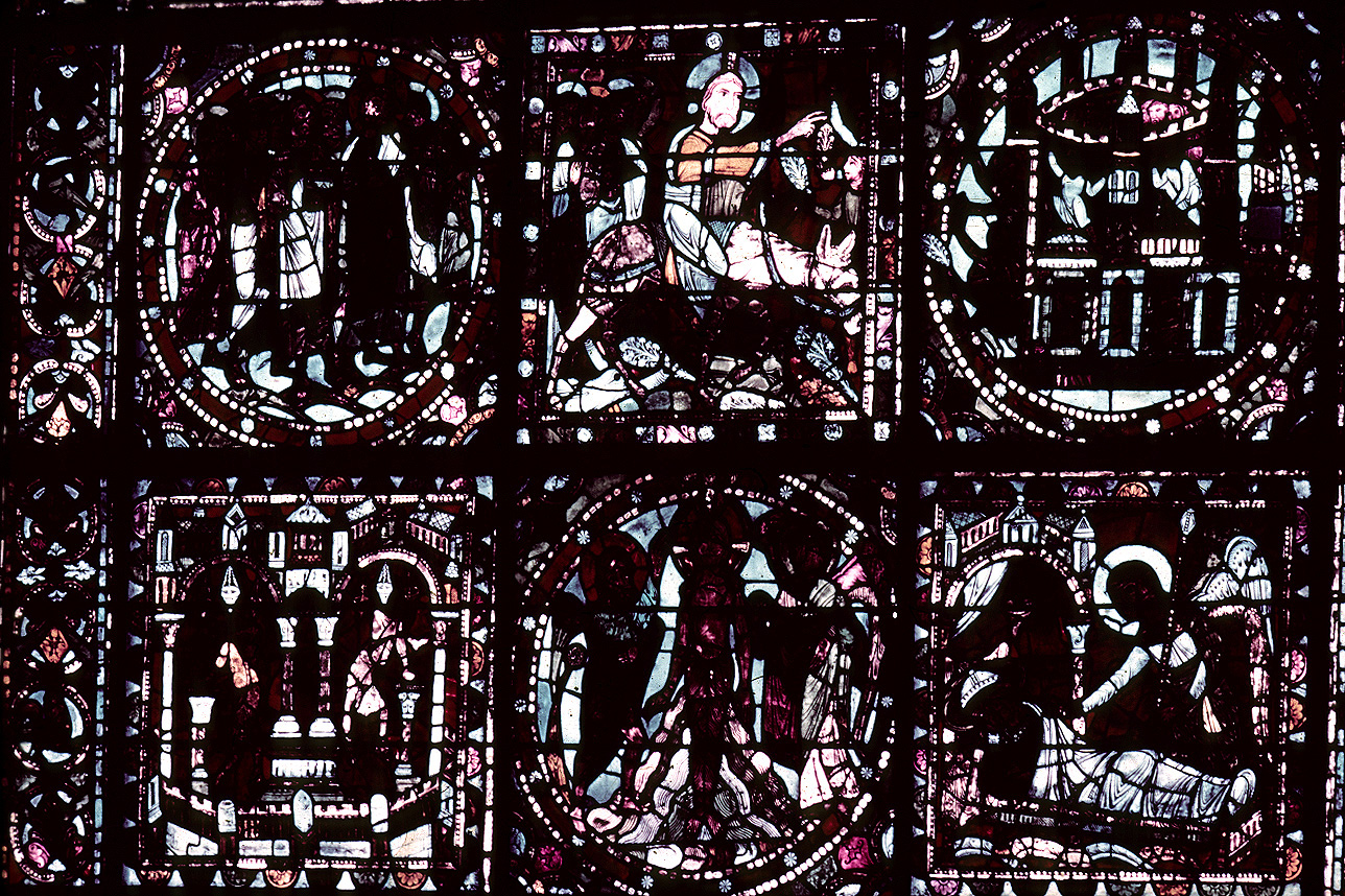 Nave, wall west, window, central