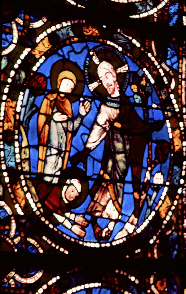 Nave, wall west, window, south