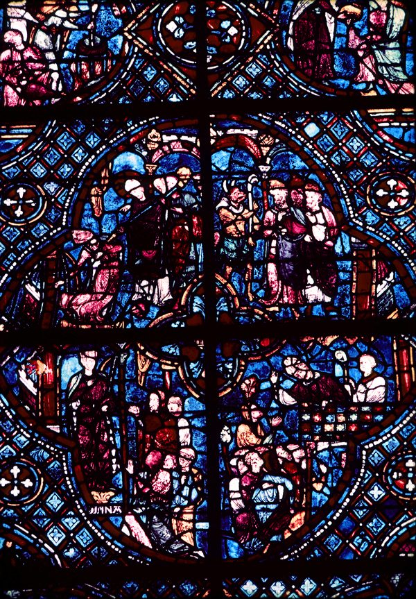 Choir, wall north, bay 1