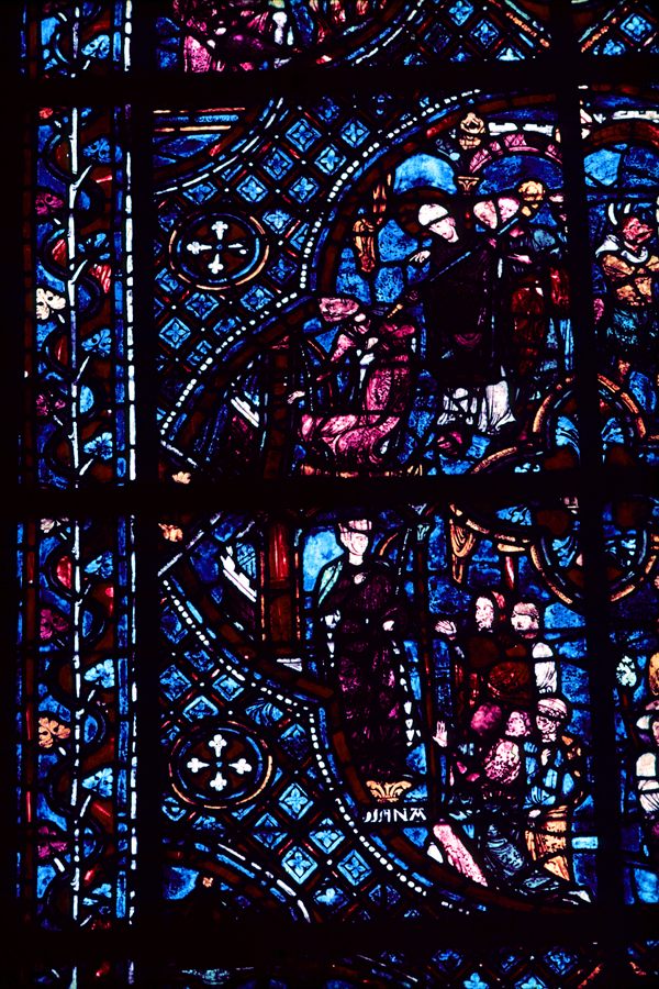 Choir, wall north, bay 1