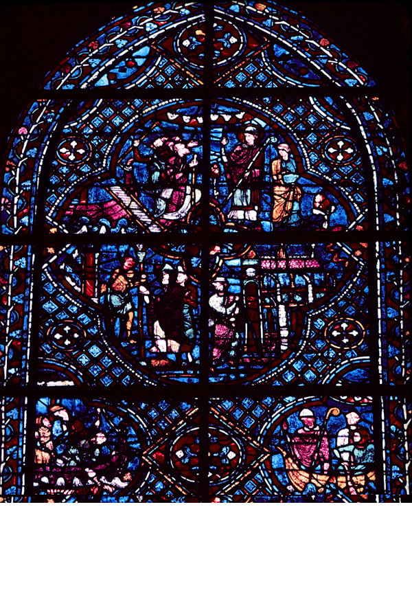 Choir, wall north, bay 1