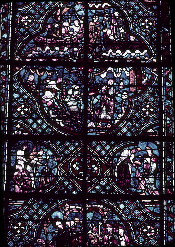 Choir, wall north, bay 1