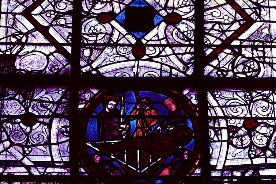 Choir, wall north, bay 3