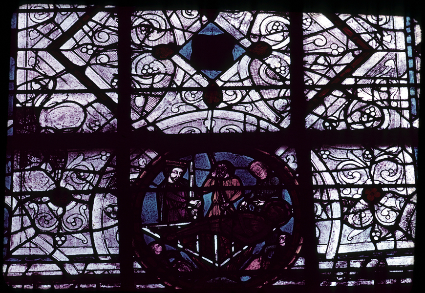 Choir, wall north, bay 3