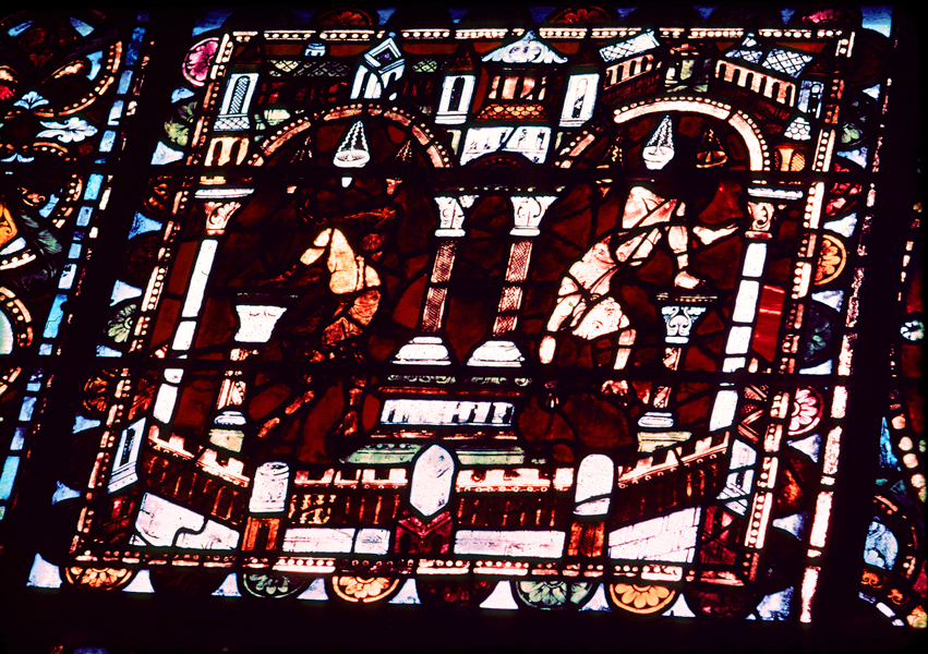 Nave, wall west, window, central