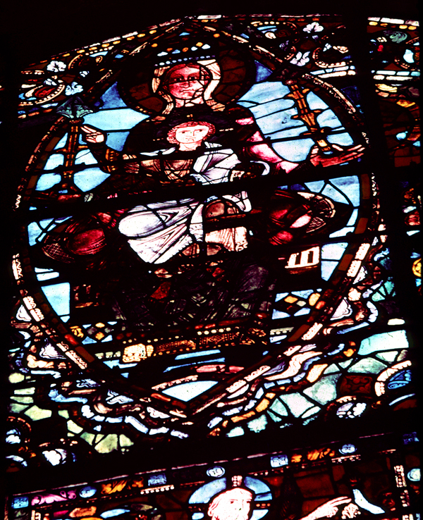 Nave, wall west, window, central