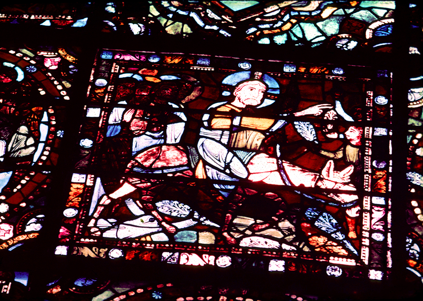 Nave, wall west, window, central