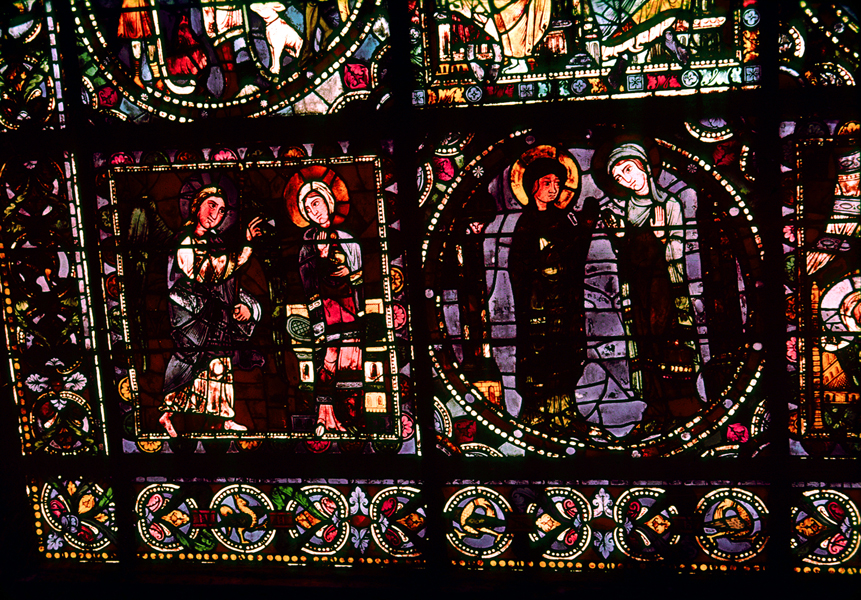 Nave, wall west, window, central