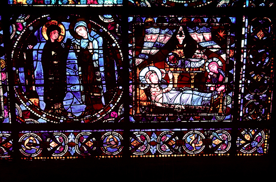 Nave, wall west, window, central