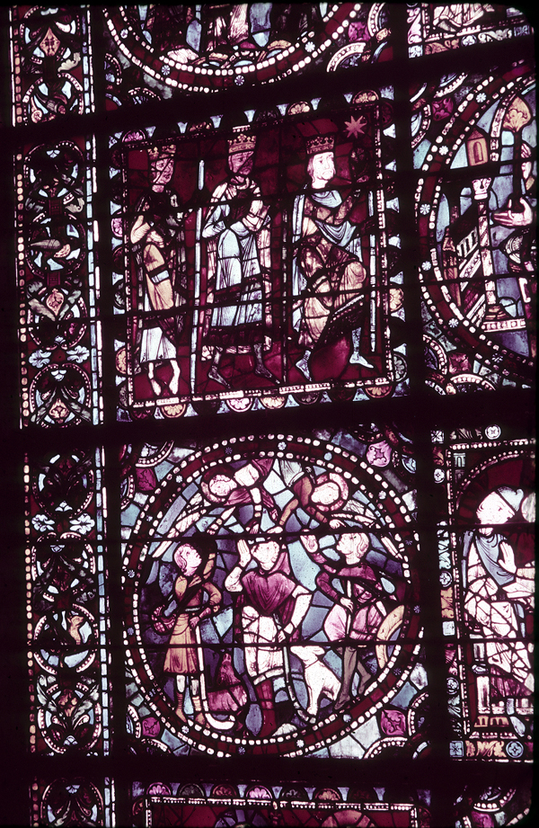 Nave, wall west, window, central