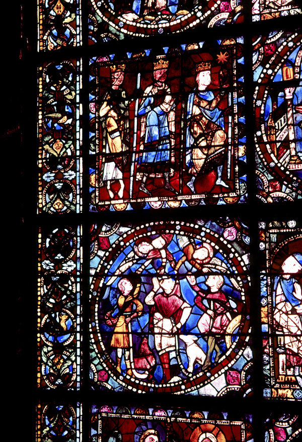 Nave, wall west, window, central