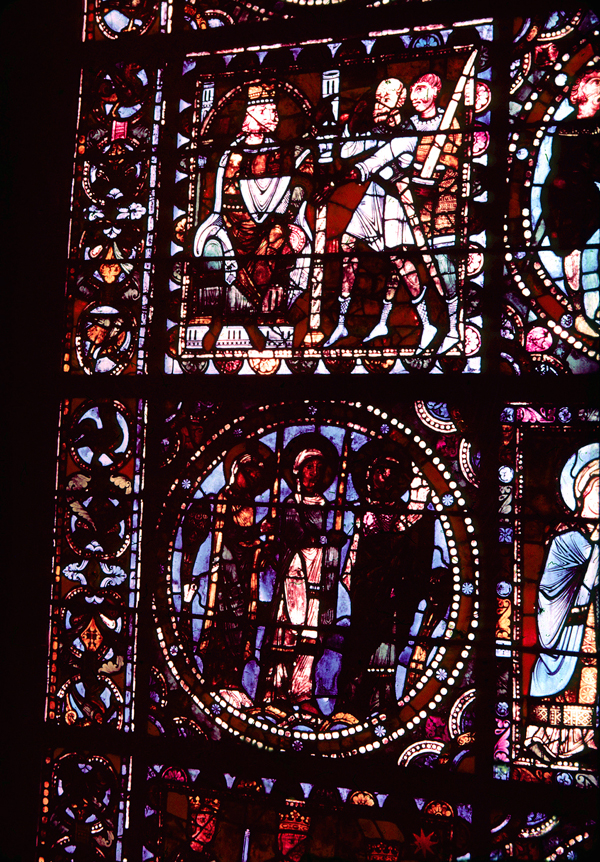 Nave, wall west, window, central