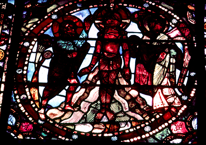 Nave, wall west, window, central