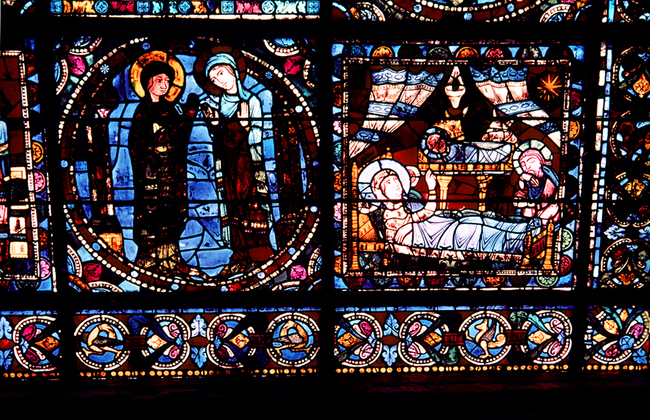 Nave, wall west, window, central