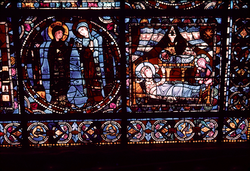 Nave, wall west, window, central