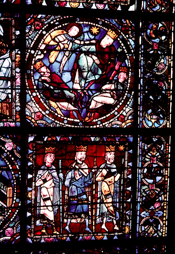 Nave, wall west, window, central
