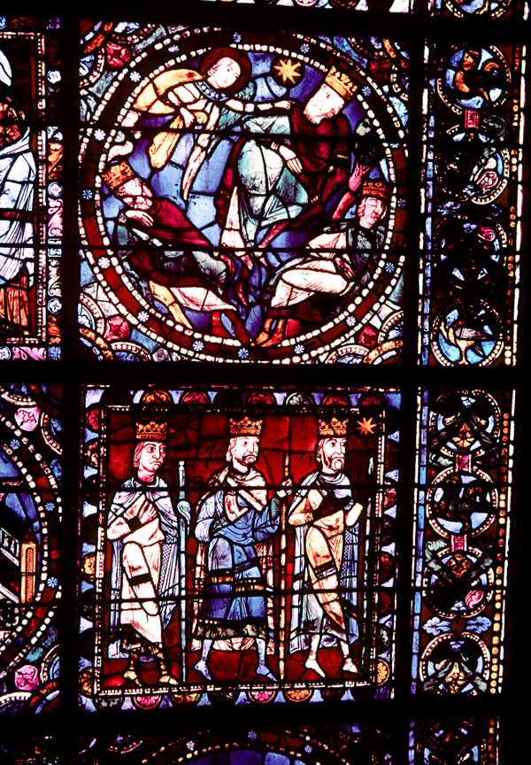 Nave, wall west, window, central