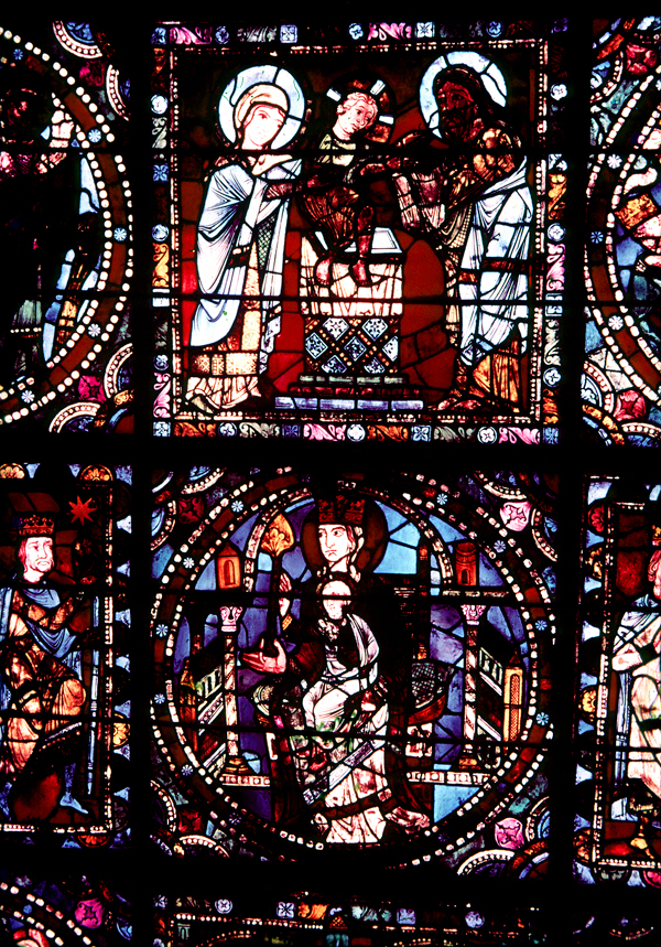 Nave, wall west, window, central