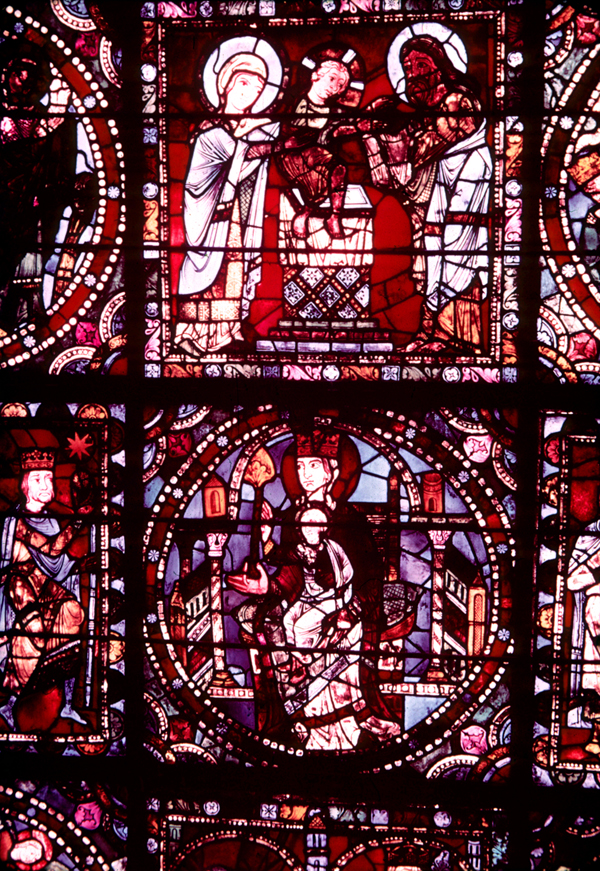 Nave, wall west, window, central