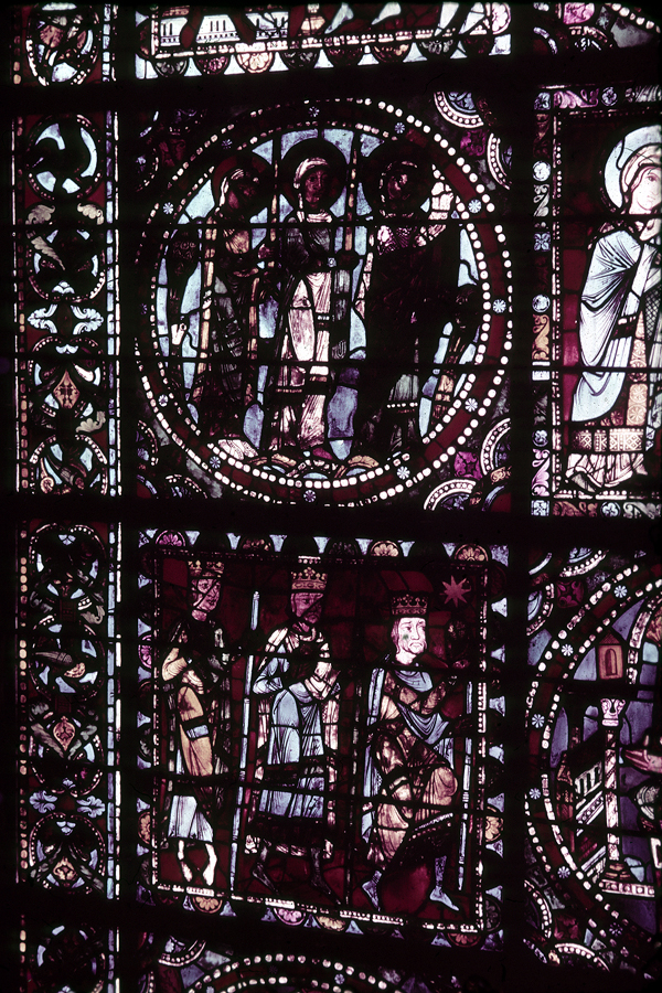 Nave, wall west, window, central