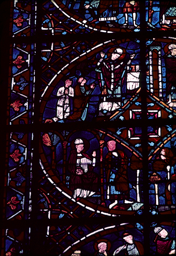 Choir, wall north, bay 1