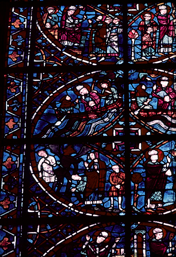 Choir, wall north, bay 1