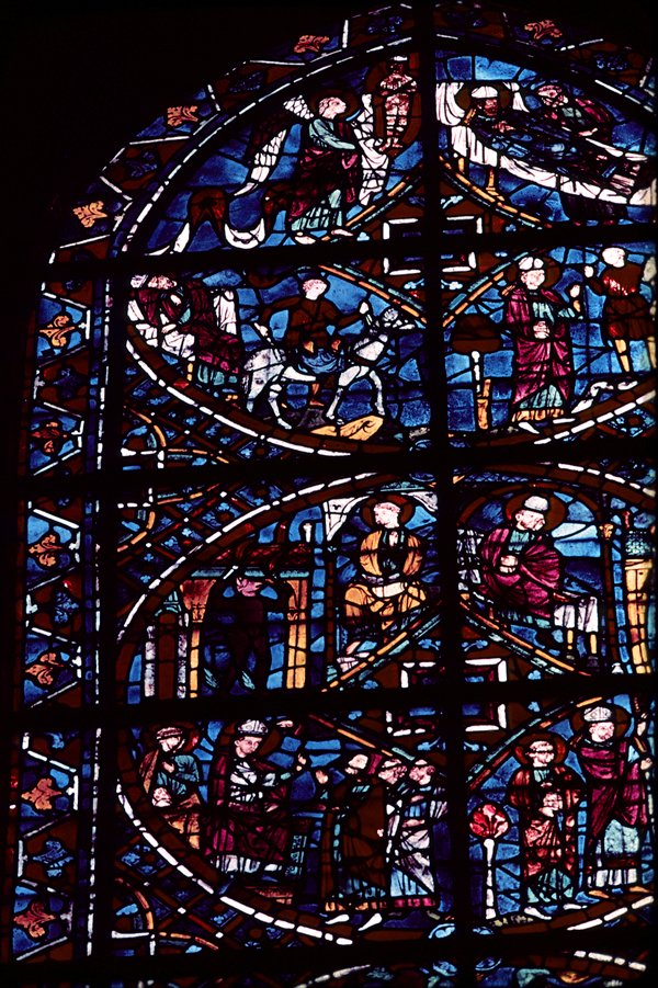 Choir, wall north, bay 1