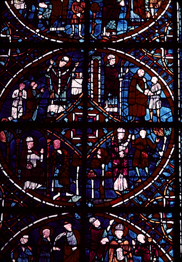 Choir, wall north, bay 1