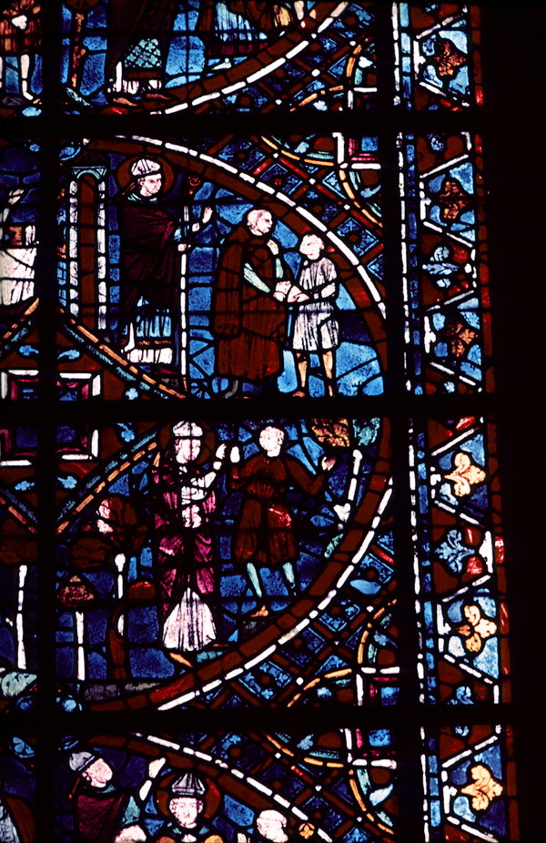 Choir, wall north, bay 1