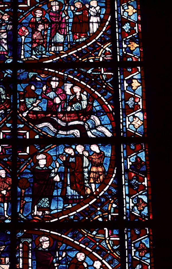 Choir, wall north, bay 1