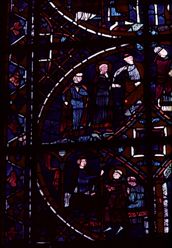 Choir, wall north, bay 1