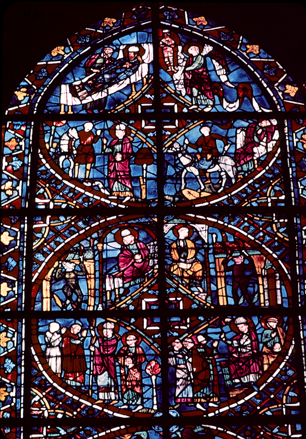 Choir, wall north, bay 1